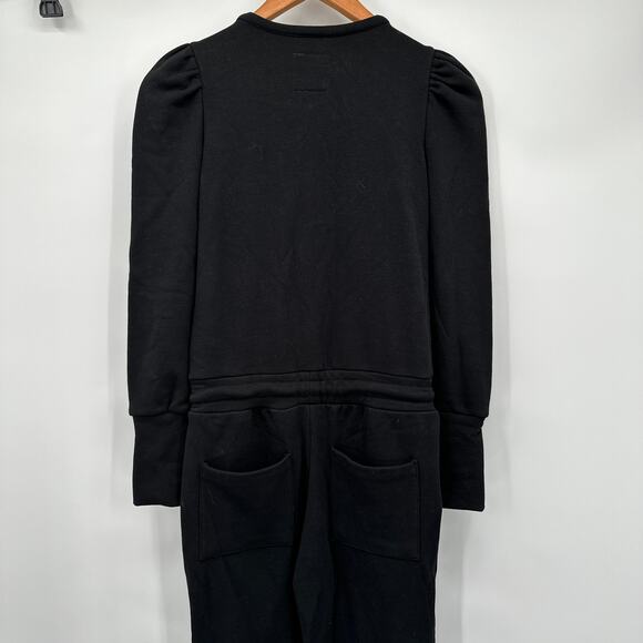 CHASER x EVEREVE NWT Puff Sleeve Zipper Front Jumpsuit in Black // XS - Picture 12 of 15